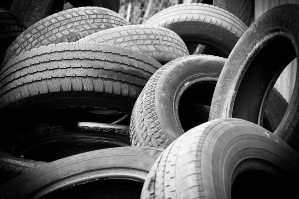 pile of car tires